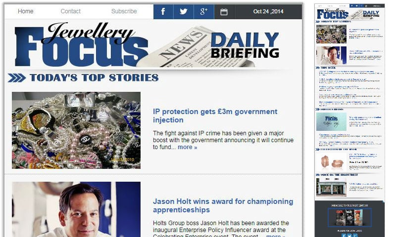 23,000 subscribers for new Jewellery Focus daily newsletter