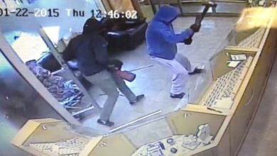 CCTV images capture raid on jewellers by armed gang