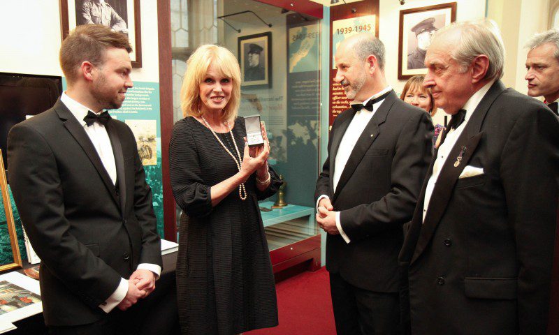 Joanna Lumley accepts Jeremy France brooch to celebrate Gurkha anniversary