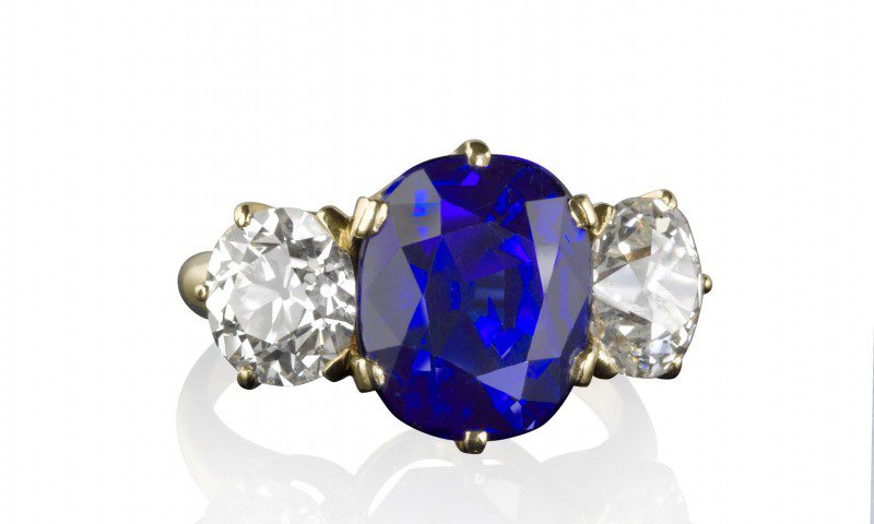 Rare Kashmir sapphire and diamond ring sets new world auction record