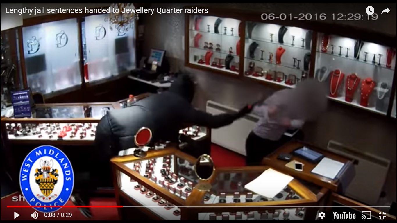 Gang jailed after £250k hammer raid in Birmingham’s Jewellery Quarter