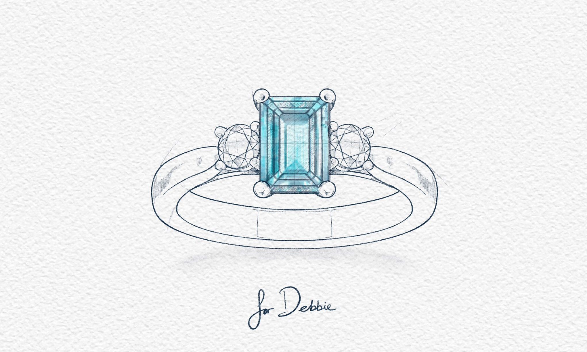 Bradley’s curates bespoke aquamarine ring for York Ice Trail winner