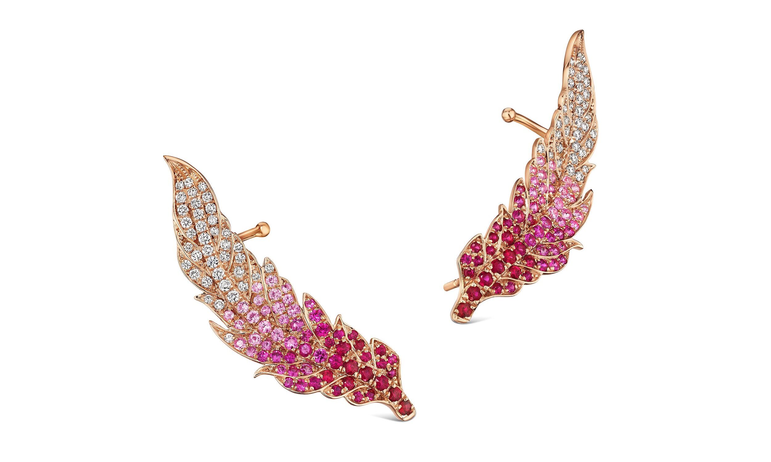 Karina Brez unveils feather ear cuffs