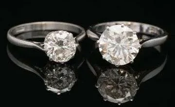 Certified natural diamond single stone rings up for auction